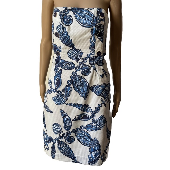 Lilly Pulitzer Women's 6 Fallin’ In Love Jacquard Strapless Vanna Dress Sheath - Picture 1 of 15